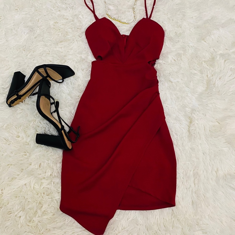 SOLD. Red cut our dress